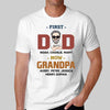 First Dad Now Grandpa Caricature Man Personalized Shirt