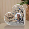 Always With You Blossom Tree Photo Memorial Personalized Heart Plaque - Remembrance Gift - Sympathy Keepsake