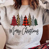 Christmas Tree Buffalo Plaid and Leopard Merry Christmas Shirt