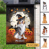 Halloween Night Cute Sitting Dogs Personalized Garden Flag