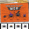 Welcome To Our Web Spider Family Personalized Doormat