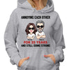 Annoying Each Other Caricature Couple Anniversary Gift Personalized Shirt