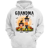 Walking Grandma And Kids Halloween Moonlight Personalized Shirt