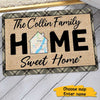 Family Name Home Sweet Home Map Personalized Doormat