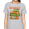 Grandma Fall Season Green Truck Back View Personalized Shirt