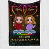 LGBT Doll Couple Forever & Always Personalized Blanket