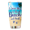 Summer Doll Couple Standing On The Beach Personalized Tumbler