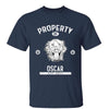 Property Of Dog Dog Head Outline Personalized Shirt