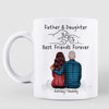 Father & Daughter Best Friends Forever Punch Hands Personalized Mug
