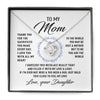 To My Mom Floral Circle Mother‘s Day Gift Love Knot Necklace