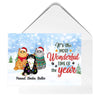 Fluffy Cats Sitting Merry Christmas Personalized Postcard