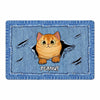 Jeans Hole Cats Personalized Doormat