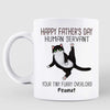 Sassy Cats Happy Father‘s Day Human Servant Personalized Mug