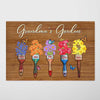 Grandma‘s Garden Painting Brushes Personalized Horizontal Poster