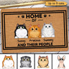 Home Of Cats Personalized Doormat