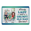 Lovely Lady Grumpy Old Man Couple Housewarming Gift Personalized Doormat