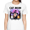 Halloween Witch And Cats Personalized Shirt