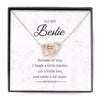 Marble Texture To My Besties Hearts Necklace Message Card