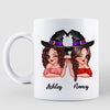 Happy Hallowine Besties Best Friends Halloween Personalized Mug