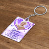 Heaven Heart Butterfly Memorial Photo Personalized Acrylic Keychain