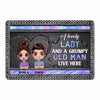 Doll Couple Hologram Heart Personalized Doormat