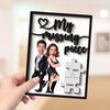 My Missing Piece Couple Funny Custom Face Photo Valentine‘s Day Gift For Him For Her Personalized 2-Layer Wooden Plaque