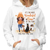 Fall Season Dog Mom Cute Sitting Dog Personalized Shirt