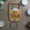 #1 Dad Father‘s Day Gift For Dad Wooden Bottle Opener Keychain