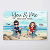 Doll Couple Sitting Beach Landscape Personalized Horizontal Poster