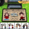 Home Sweet Home Camper Doll Couple Camping Personalized Doormat