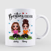 Butterflies Doll Women Sitting Friends Sisters Besties Forever Personalized Mug