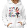 Legend Wife Mom Colorful Pattern Sassy Woman Personalized Hoodie Sweatshirt