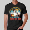 Never Underestimate Old Man With Cats Cat Dad Personalized Shirt