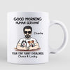 Man And Dogs Good Morning Happy Father‘s Day Human Servant Gift For Cat Dad Personalized Mug