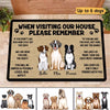 Please Remember When Visiting Dogs House One Person Personalized Doormat