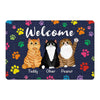 Colorful Doormat Fluffy Cats Personalized Doormat