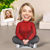 Custom Face Photo Funny Gift For Family Member Crossed Legs Personalized Acrylic Wiggle Stand