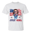 Cool Doll Birth Month Girl 4th Of July Independence Day Personalized Shirt