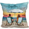 Back View Couple Together We Built A Life We Love Personalized Pillow (Insert Included)