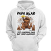 Papa Bear And Kids Sketch Mountain Personalized Shirt