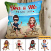 So Together We Built A Life Doll Couple Beach Landscape Personalized Pillow (Insert Included)