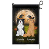 Halloween Cute Sitting Dog Moon Personalized Garden Flag