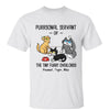 Purrsonal Servant Of Tiny Furry Overlords Funny Cartoon Cats Personalized Shirt
