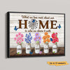 Our Home Birth Month Flowers Personalized Horizontal Poster