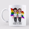 LGBT Doll Couple Standing Personalized Mug