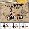 You Can‘t Sit With Us Cat Mom Halloween Personalized Doormat