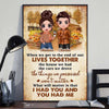 Doll Couple In The Pumpkin Patch Personalized Vertical Poster