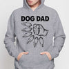 Dog Dad Simple Hand And Paws Personalized Hoodie Sweatshirt