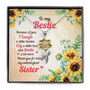 Thank You Besties Best Friend Unbiological Sister Sunflower Necklace