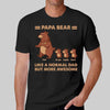 Papa Bear And Kids Walking Personalized Shirt